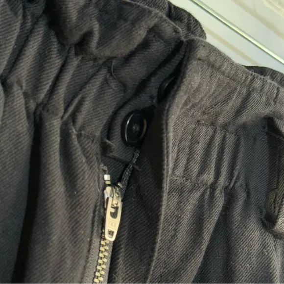 APIECE APART Son Vida Linen Organic Cotton BlendTwill Paper Bag Shorts Black S