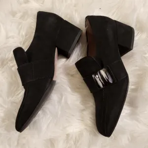 Aquatalia Black Suede Heels