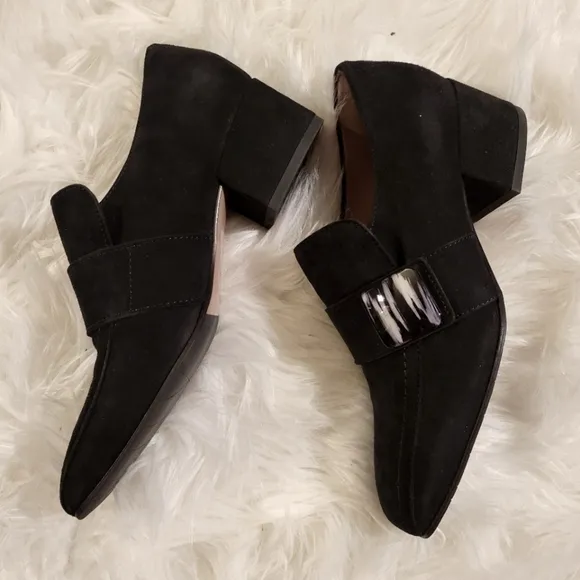 Aquatalia Black Suede Heels