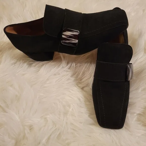 Aquatalia Black Suede Heels