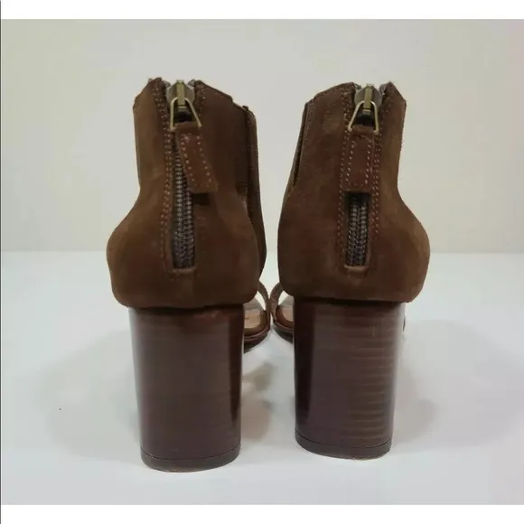 Aquatalia Enid Sandal Suede Leather Open Toe Heels Size 9 Womens $395