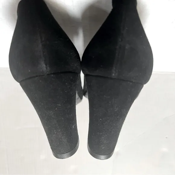 Aquatalia Suede Block Heel Weatherproof Pumps- Size 8- Black