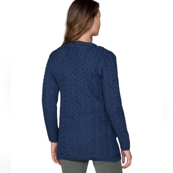 ARAN CRAFTS v-neck long cardigan
