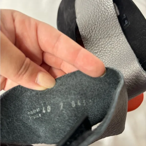 Arche leather gray and black wedge heels size 40