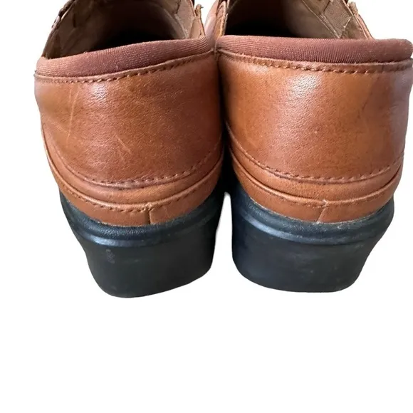 Ariat 93921 Brown Leather Santa Cruz Clogs Closed Heel Barn Slip On Shoes Sz 8B