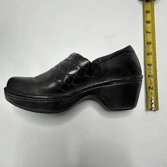 Ariat Black Leather Slip On Casual Clogs Shoes Womens 8 Nurse Work Comfy Comfort