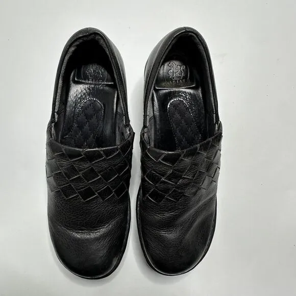 Ariat Black Leather Slip On Casual Clogs Shoes Womens 8 Nurse Work Comfy Comfort