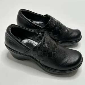 Ariat Black Leather Slip On Casual Clogs Shoes Womens 8 Nurse Work Comfy Comfort