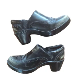 Ariat Bradford Distressed Leather Clogs Burnished Black Comfort Shabby Chic 7.5