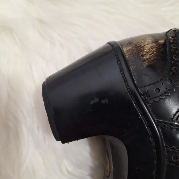 Ariat Bradford Distressed Leather Clogs Burnished Black Comfort Shabby Chic 7.5