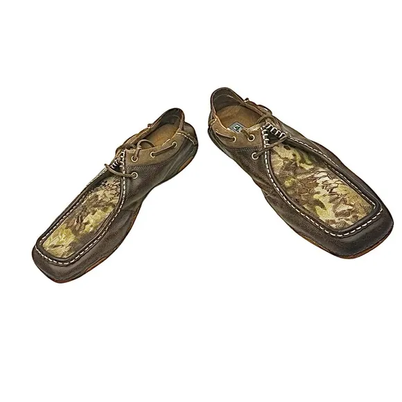 Ariat Rock Springs Wicker Full Grain Leather  Moccasin Brown Shoes Men’s 13 D