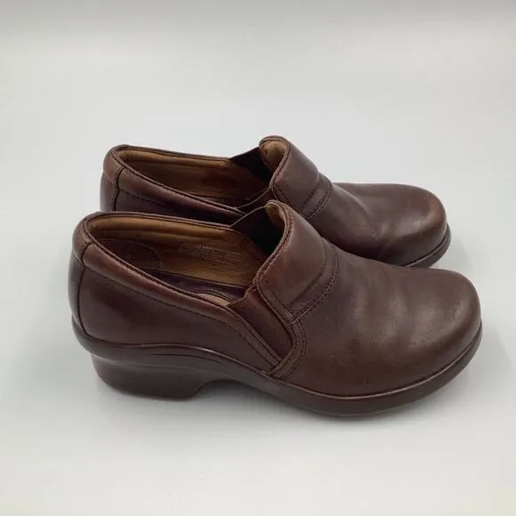 Ariat Shoes Clogs‎ US 7.5 B Brown Leather Casual Work Heels Womans