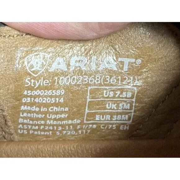Ariat Shoes Women’s 7.5B Black Leather Steel Toe Work Clogs Slip Oil Resistant