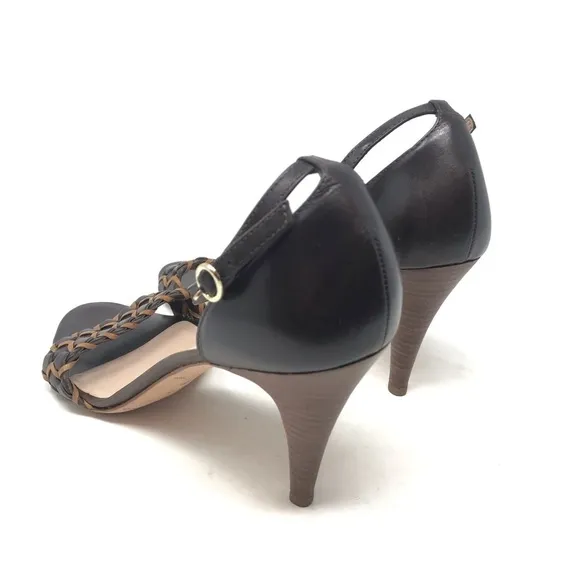 Arturo Chiang 10 Patricia Leather Weave Ankle Heel