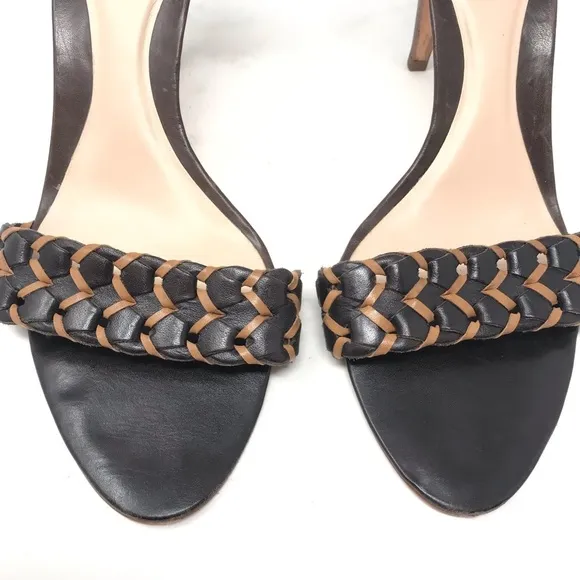 Arturo Chiang 10 Patricia Leather Weave Ankle Heel