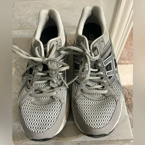 ASICS Men GEL-CONTEND 3 grey athletic walking shoes, sz 9 EU 42.5, lace up style