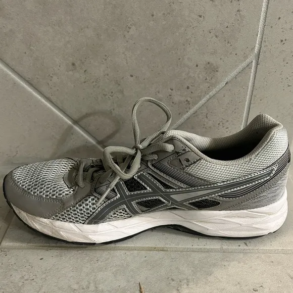 ASICS Men GEL-CONTEND 3 grey athletic walking shoes, sz 9 EU 42.5, lace up style