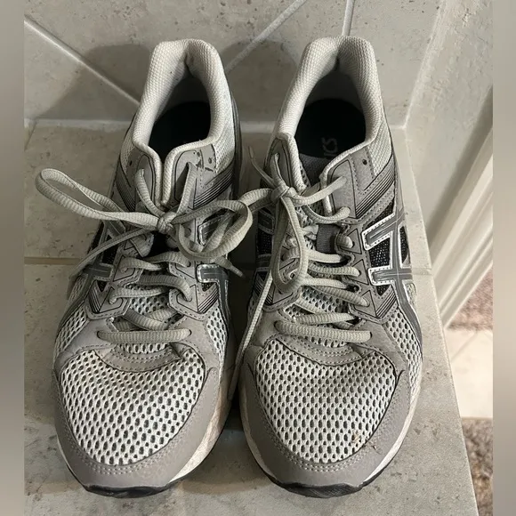 ASICS Men GEL-CONTEND 3 grey athletic walking shoes, sz 9 EU 42.5, lace up style