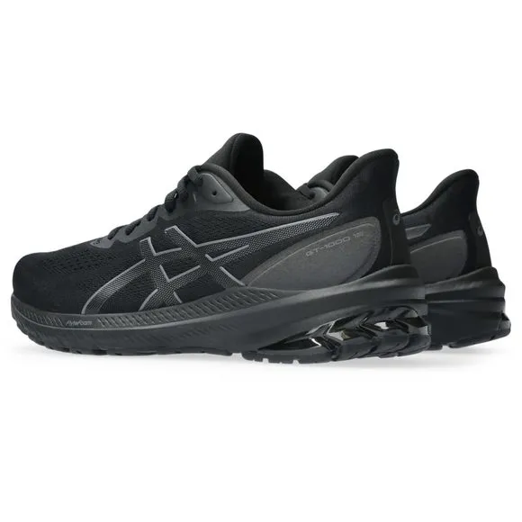 ASICS MEN'S GT-1000 12 RUNNING SHOES, 10, BLACK/CARRIER GREY