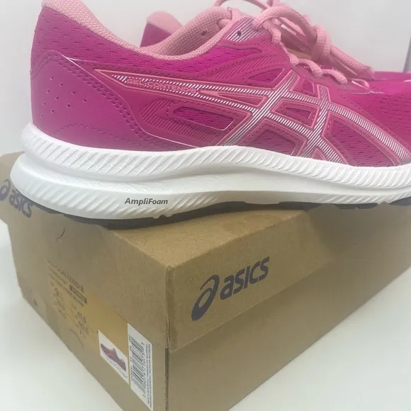 Asics Pink rave Gel content 8 Athletic Running Shoes