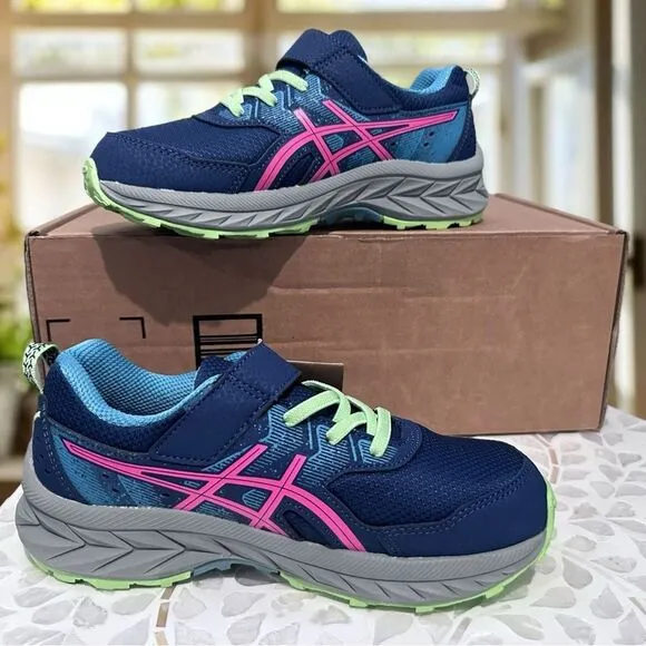 ASICS Pre Venture 9 PS Kids Supportive Sneakers Shoes Size 2 EU 33.5