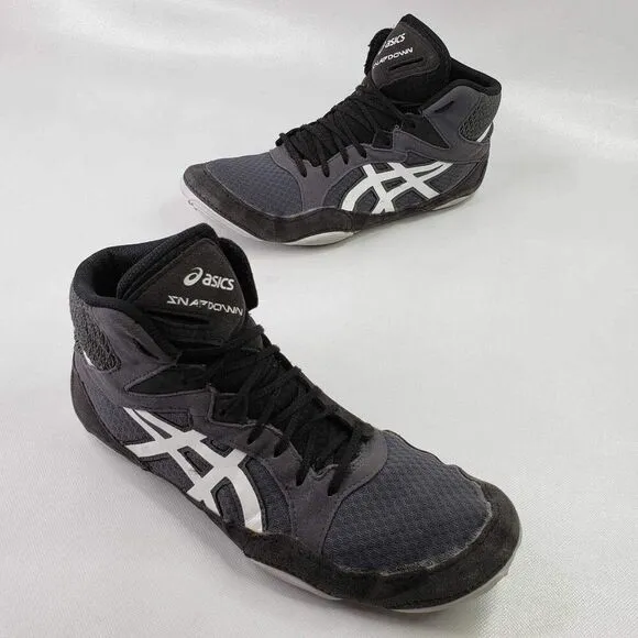 Asics Wrestling Shoes Mens 10.5 Snapdown 3 White Black Lace Up Lightweight