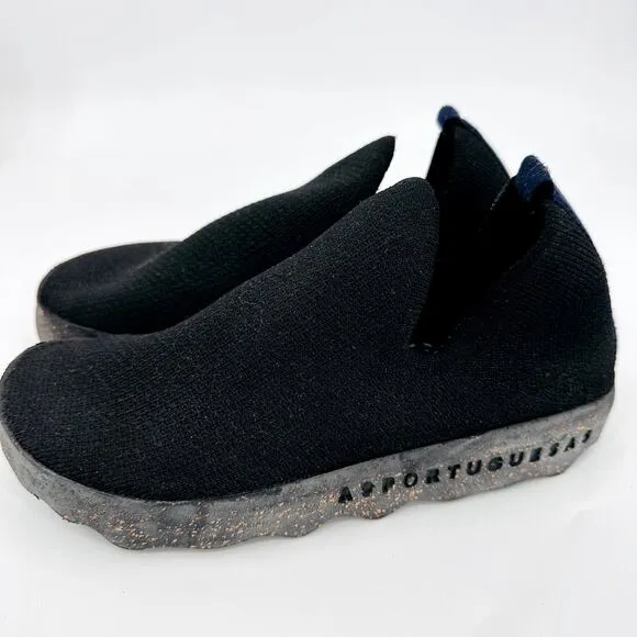 Asportuguesas Knit Platform Clip Slip on Sneaker Shoe Black Womens size 6.5 New