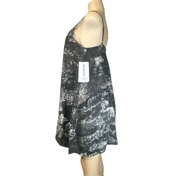 Athleta Calm Cool Slip Dress Black‎ Pajama Nightgown Large