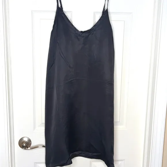 Athleta Calm Cool Slip Dress, Black, size M NWT