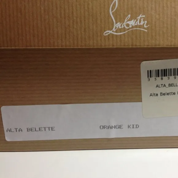 Authentic Christian Louboutin leather open toe pump LIKE NEW