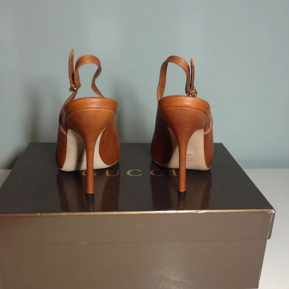 Authentic classic Gucci open-toe pump NEW Condition