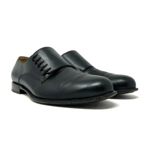 AUTHENTIC! Gucci Betis Matt Nero Black Leather Side Lace Up Oxfords Size 8.5