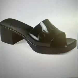 Authentic Gucci block jelly heels