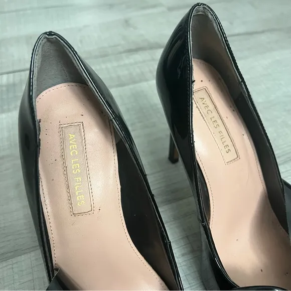AVEC LES FILLES Charlotte Bow Patent Pumps Size 7