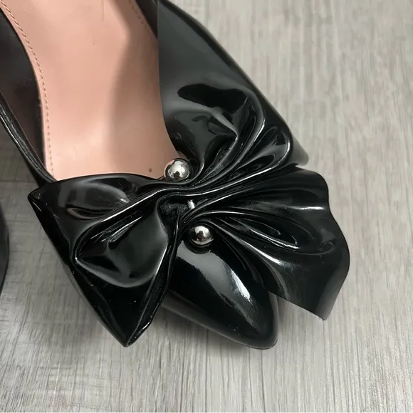 AVEC LES FILLES Charlotte Bow Patent Pumps Size 7