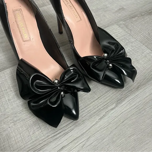 AVEC LES FILLES Charlotte Bow Patent Pumps Size 7