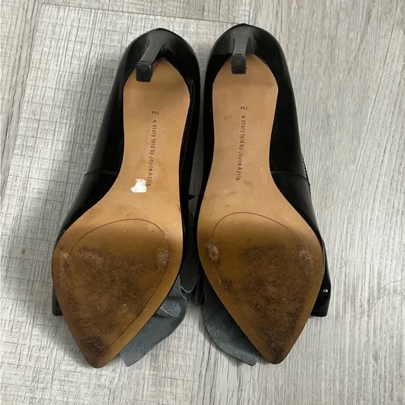 AVEC LES FILLES Charlotte Bow Patent Pumps Size 7