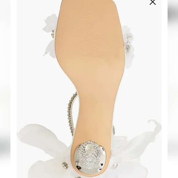 🌺Azalea Wang Maemae Ankle Strap Sandal Heels Rhinestone Heels