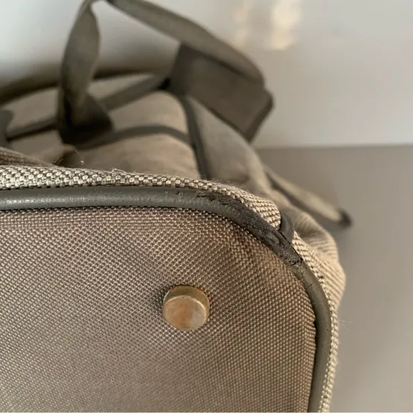 Babymoov Grey Textured Changing Diaper Bag Satchel Tote Stroller Compartment
