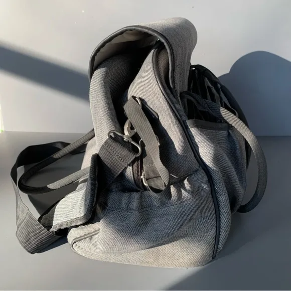 Babymoov Grey Textured Changing Diaper Bag Satchel Tote Stroller Compartment