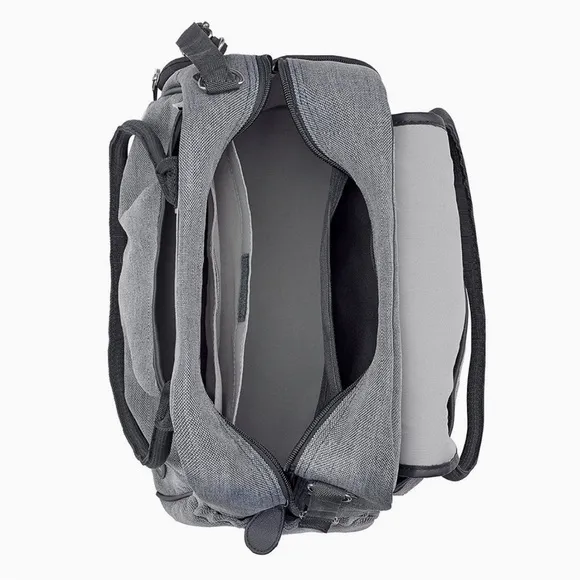 Babymoov Grey Textured Changing Diaper Bag Satchel Tote Stroller Compartment