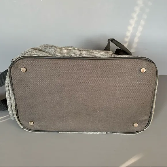 Babymoov Grey Textured Changing Diaper Bag Satchel Tote Stroller Compartment
