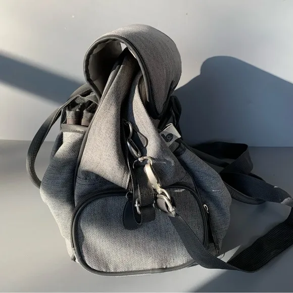 Babymoov Grey Textured Changing Diaper Bag Satchel Tote Stroller Compartment