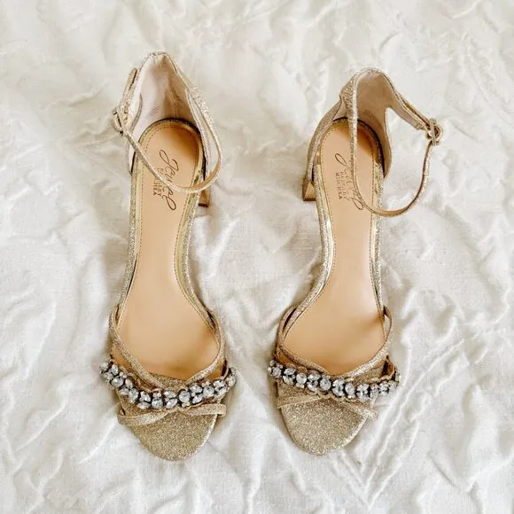 Badgley Mischka Giona Block Heels Size 10 New $100