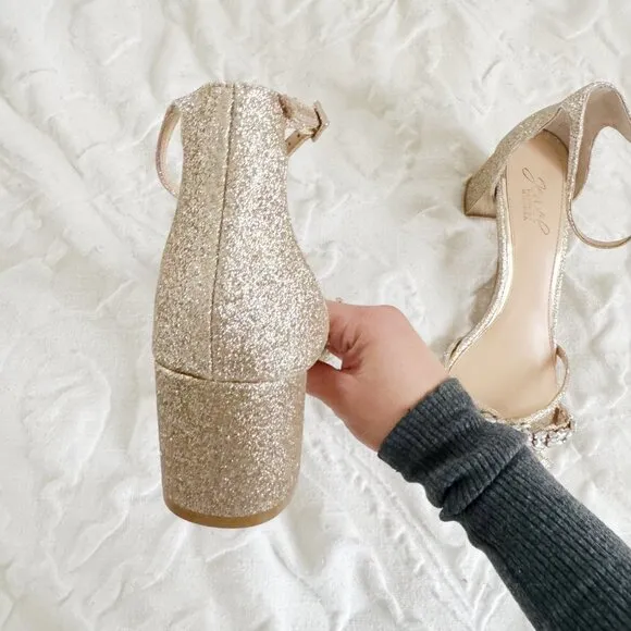Badgley Mischka Giona Block Heels Size 10 New $100