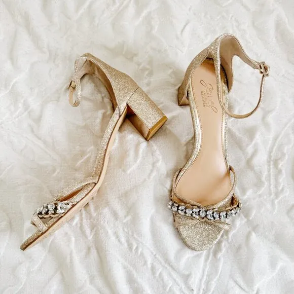 Badgley Mischka Giona Block Heels Size 10 New $100