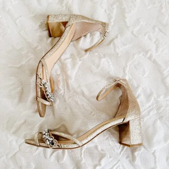 Badgley Mischka Giona Block Heels Size 10 New $100