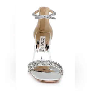 Badgley Mischka - Lillie Crystal Dual-Strapped Block Heels