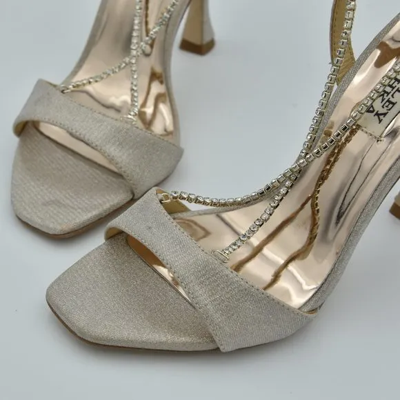 Badgley Mischka Neville Dramatic Stiletto Heels, Champagne, Women's Size 5
