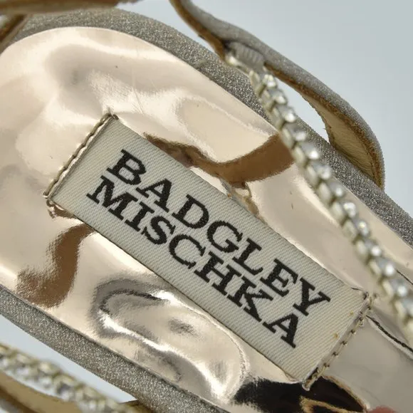 Badgley Mischka Neville Dramatic Stiletto Heels, Champagne, Women's Size 5